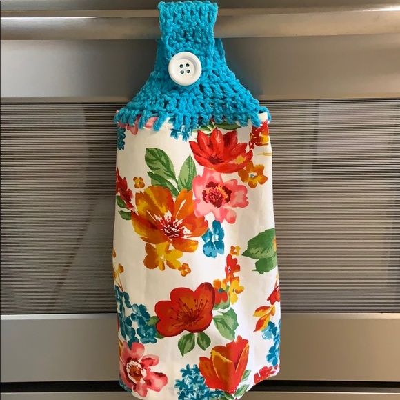 HPx 2 🔥🔥Two Crocheted Top Hanging Kitchen Towels - Picture 5 of 5